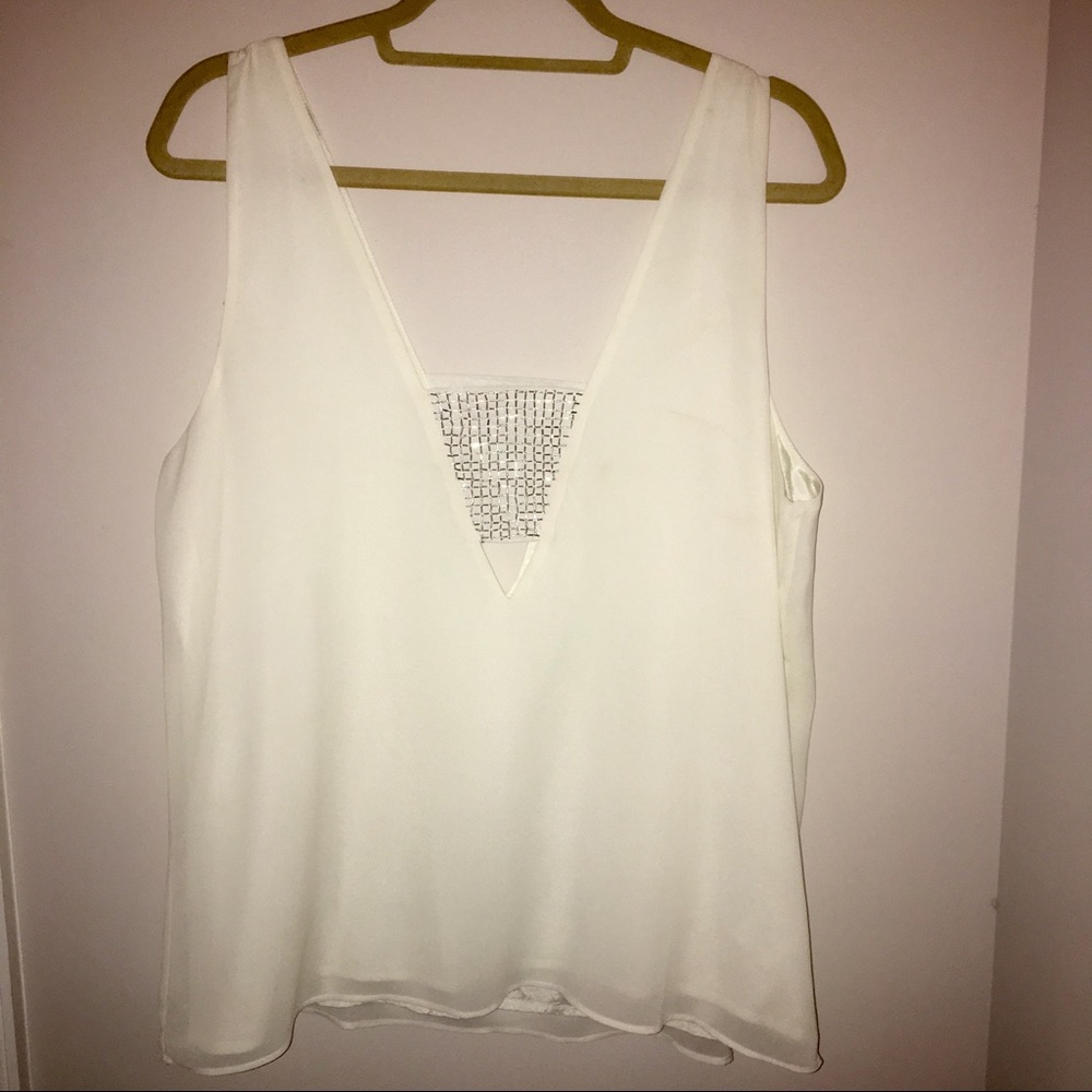 Perfect White & sequins blouse